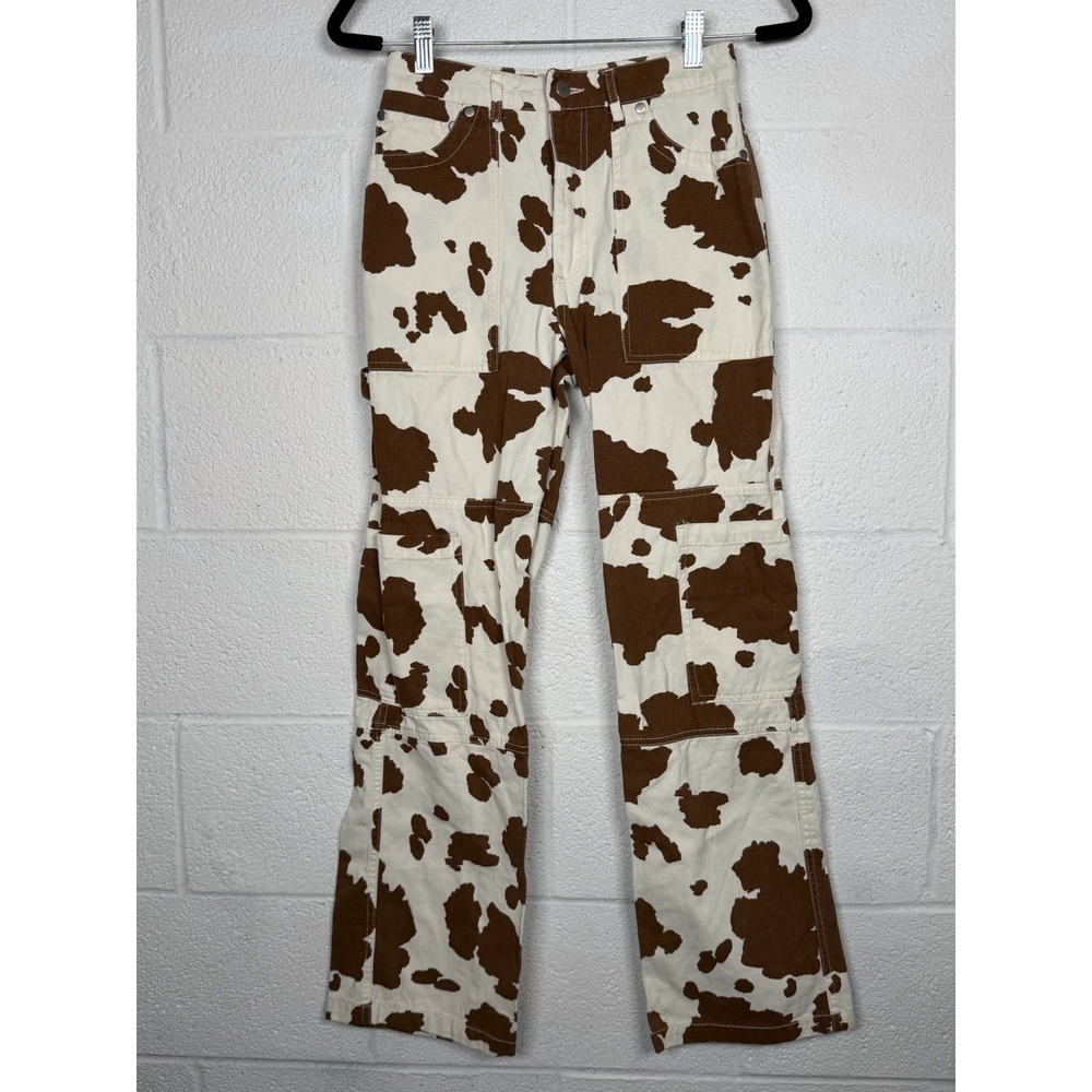 Forever 21 Cow Print Cargo Pants Women's Small Western Ranchcore